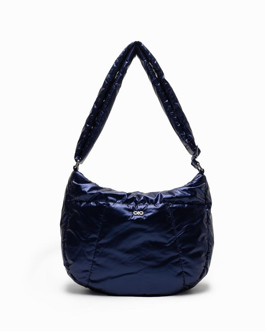 GLAM PUFFY CROSSBODY BAG IN SAPPHIRE