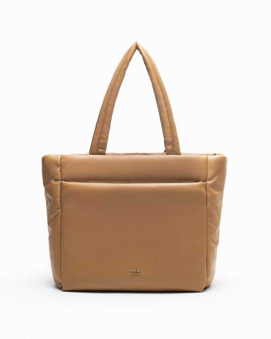 CUSHY TOTE BAG IN LATTE