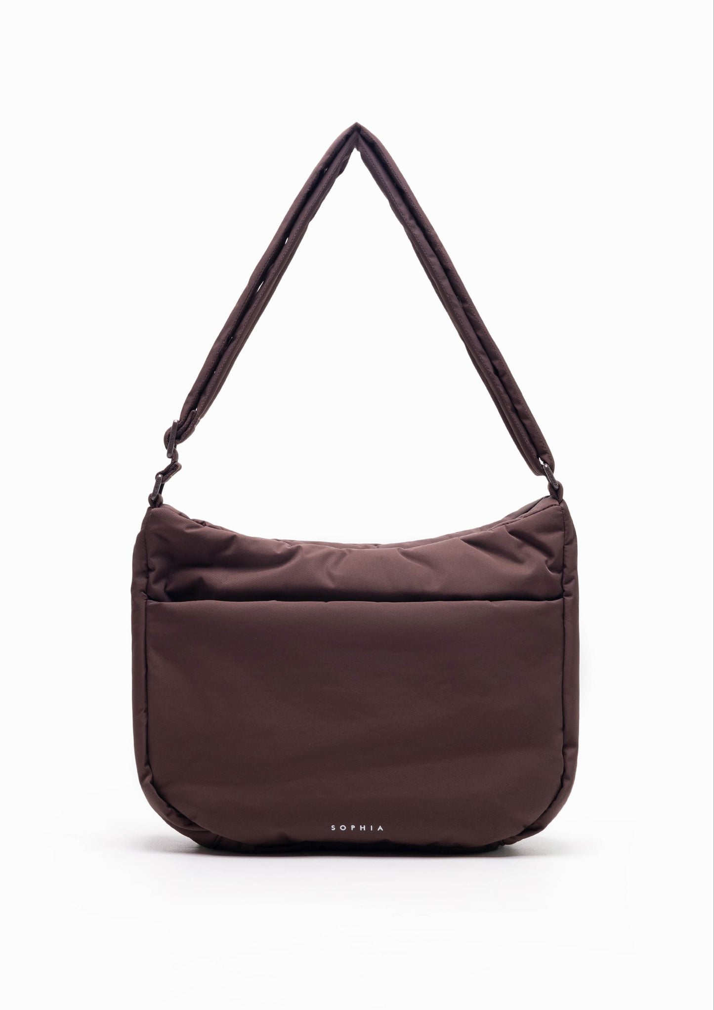 POSH PUFFY CROSSBODY BAG IN CHOCOLATE