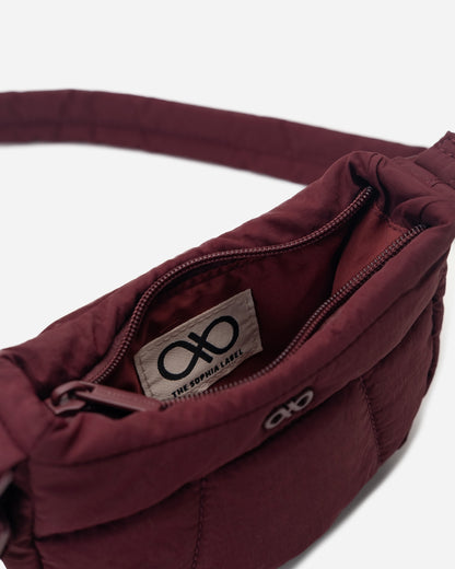 MICRO COSY PUFFY CROSSBODY BAG IN WINE (S)