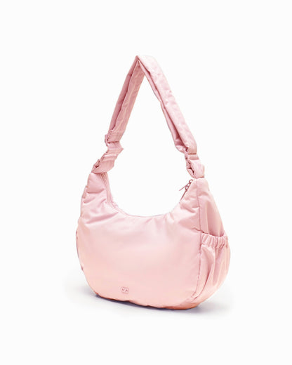 L COSY LUXE CRESCENT BAG IN BLUSH