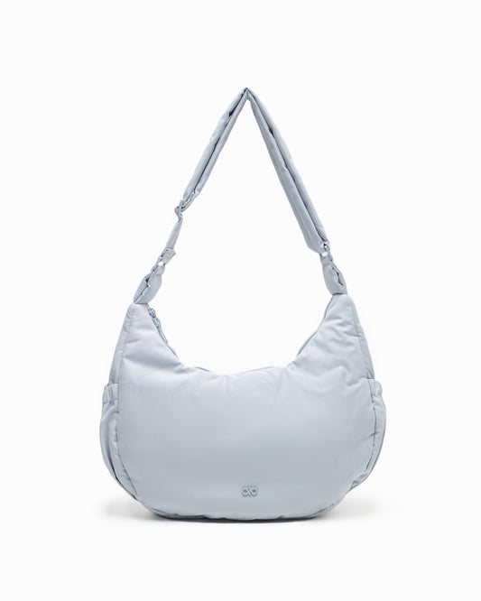 L COSY LUXE CRESCENT BAG IN FROST