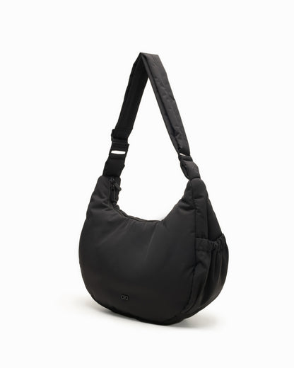 L COSY LUXE CRESCENT BAG JET BLACK