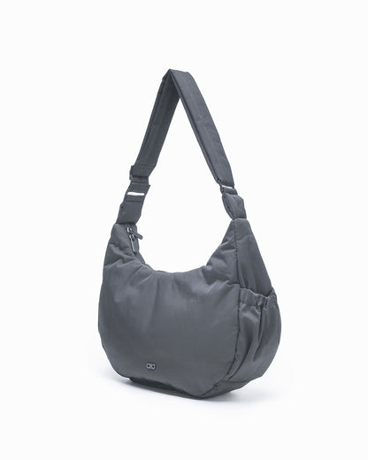 L COSY LUXE CRESCENT BAG CHARCOAL