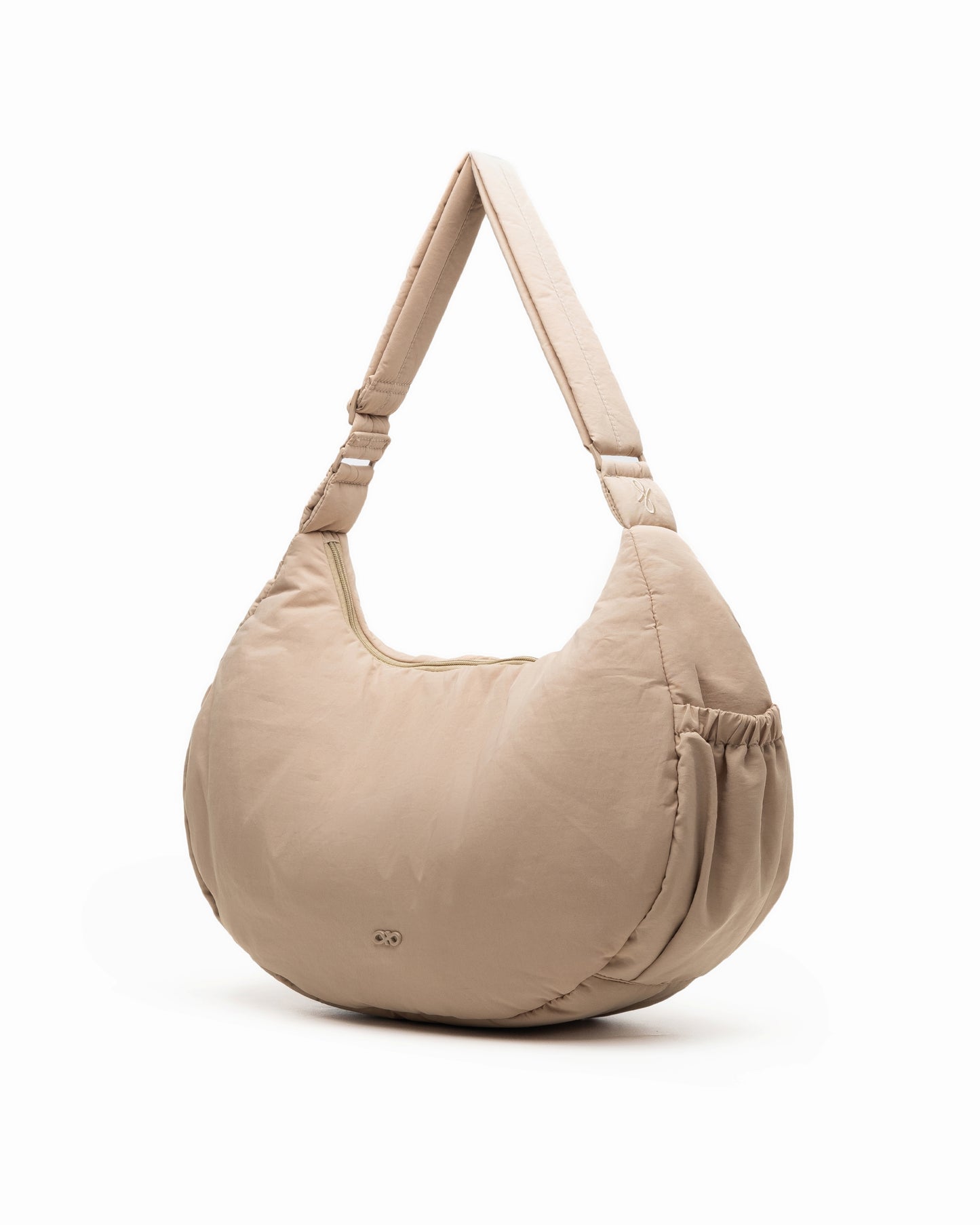 XL COSY PUFFY CROSSBODY BAG IN MOCHA