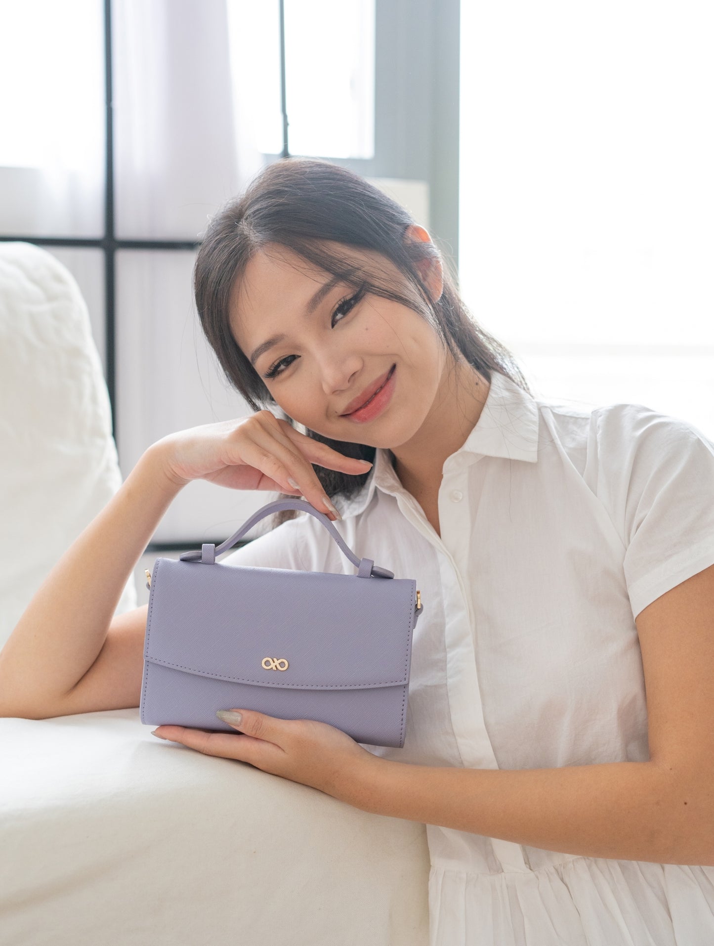 ELFIE 2-WAY CROSSBODY BAG IN LAVENDER